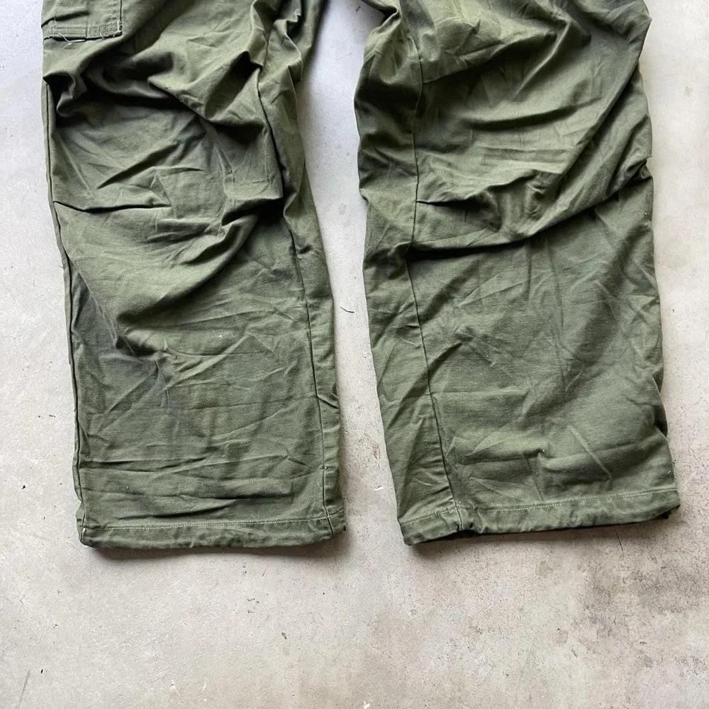 vintage 1970s military pants OG107 green 31x29 M65 US ARMY Cotton vietnam SATEEN